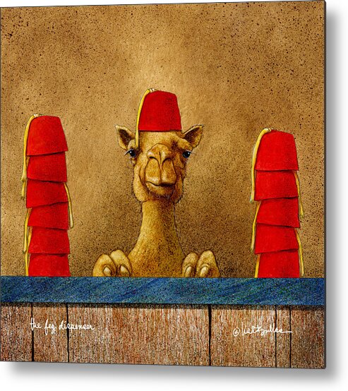 Will Bullas Metal Print featuring the painting Fez Dispenser... by Will Bullas