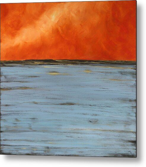 Ocean Metal Print featuring the painting Firesky by Tamara Nelson