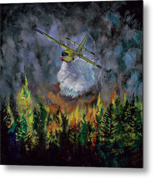 Ely Mn Metal Print featuring the painting FireStorm by Joe Baltich