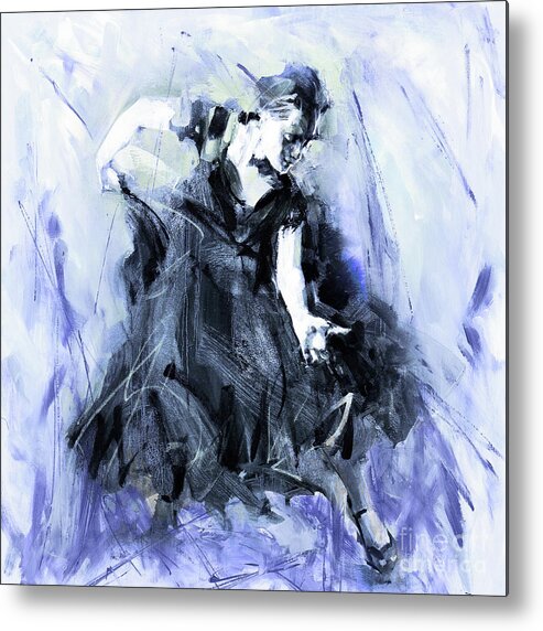 Dance Metal Print featuring the painting Flamenco Dancer art 45H by Gull G