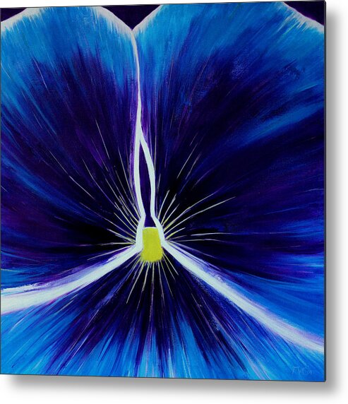 Abstract Metal Print featuring the painting Flower Abstract 2 by K McCoy