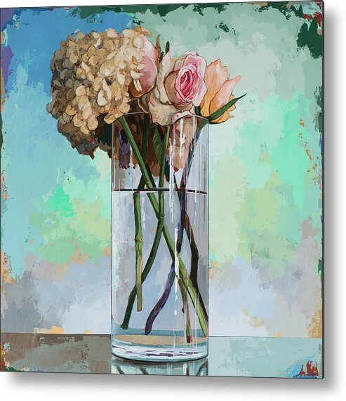 Flower Metal Print featuring the painting Flowers #18 by David Palmer