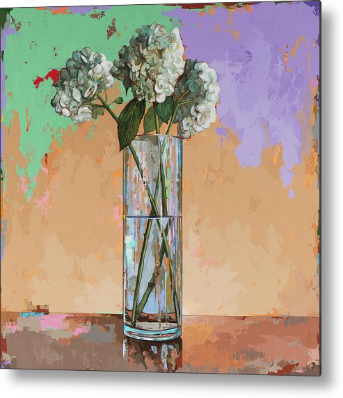 Flower Metal Print featuring the painting Flowers #20 by David Palmer