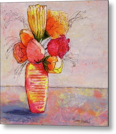 Flowers Metal Print featuring the painting Flowers by Terry Honstead