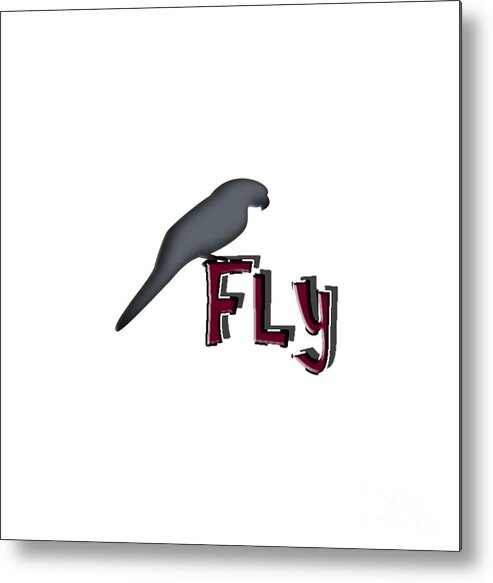 Bird Metal Print featuring the digital art Fly by Mim White