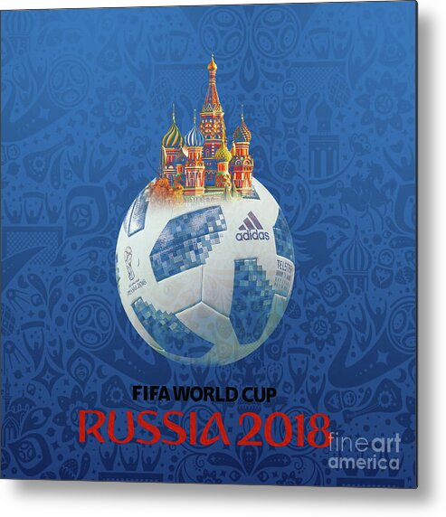  Metal Print featuring the painting Football World Cup in Russia by Gull G