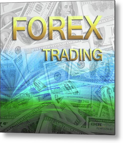 Forex Metal Print featuring the digital art Forex Trading 1a by Walter Herrit