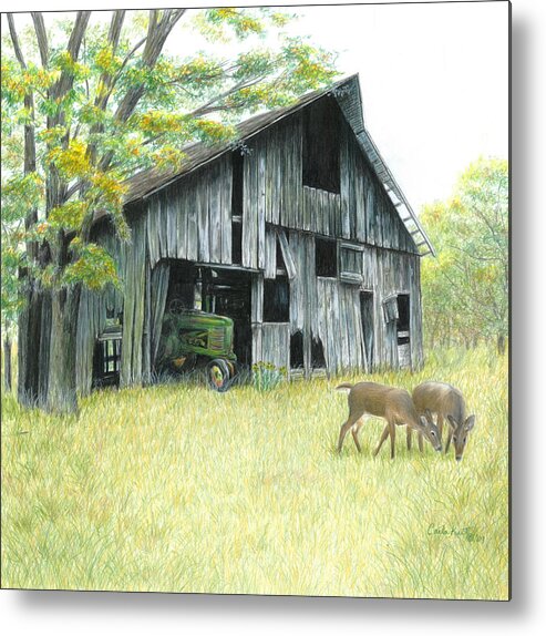 Landscape Metal Print featuring the painting Forgotten by Carla Kurt