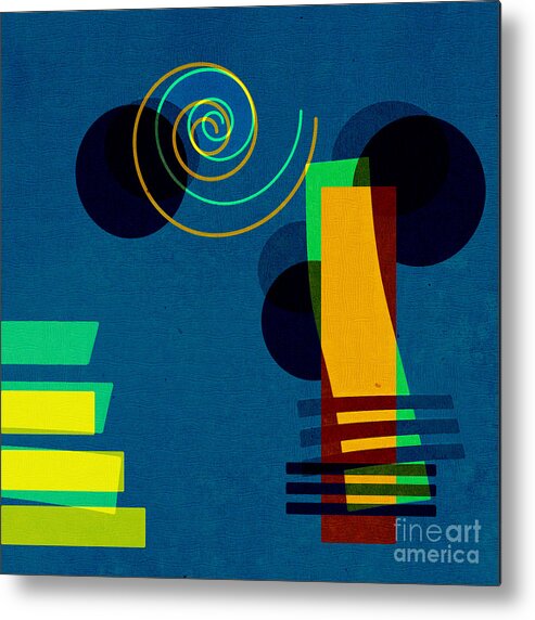 Abstract Metal Print featuring the digital art Formes - 03b by Variance Collections