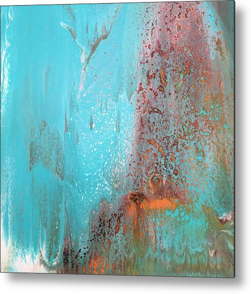 Abstract Metal Print featuring the painting Fortuity by Soraya Silvestri