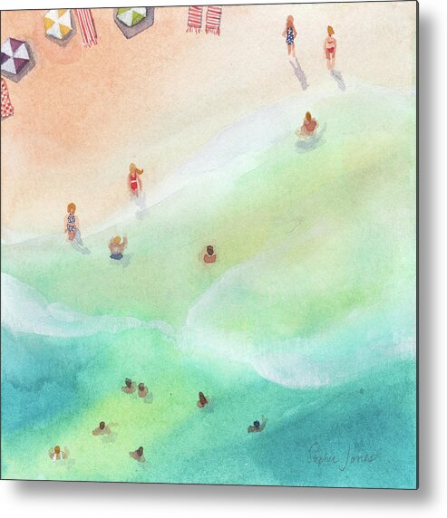 Beach Metal Print featuring the painting Fountain of Youth by Stephie Jones