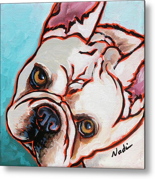 French Bulldog Metal Print featuring the painting French Bulldog by Nadi Spencer