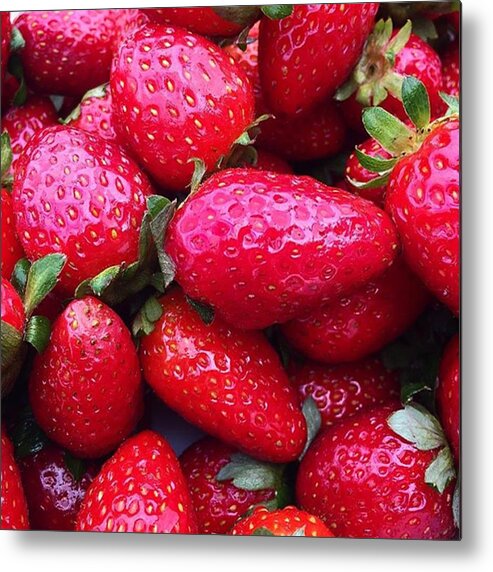 Instagram Metal Print featuring the photograph Fresh Strawberries - Just Loved The by Paul Dal Sasso