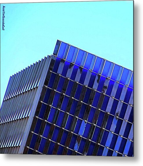 Urban Metal Print featuring the photograph #friday Morning #austin, #texas #blue by Austin Tuxedo Cat