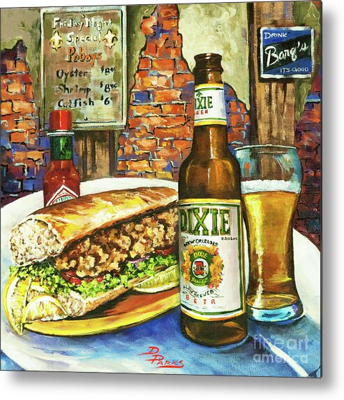 New Orleans Metal Print featuring the painting Friday Night Special by Dianne Parks