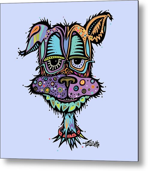 Dog Metal Print featuring the digital art Furr-gus by Tanielle Childers