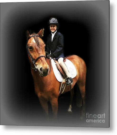 Horse Metal Print featuring the photograph Future Horse Woman by Barbara S Nickerson