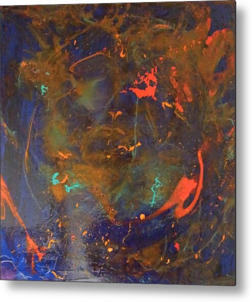 Abstract Metal Print featuring the painting Galaxy #61 by Lorena Sher