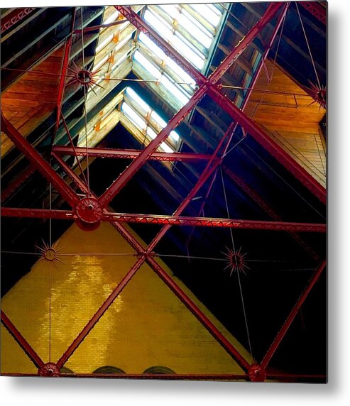 Metal Metal Print featuring the photograph Geometric and Suns by Dottie Visker