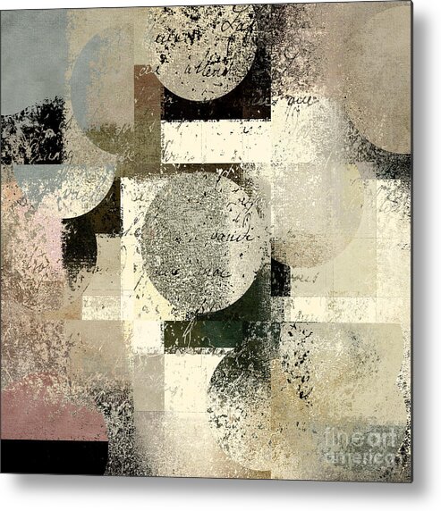 Abstract Metal Print featuring the digital art Geomix - c133et02b by Variance Collections