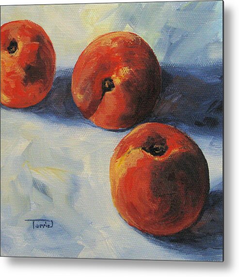 Peach Metal Print featuring the painting Georgia Peach by Torrie Smiley