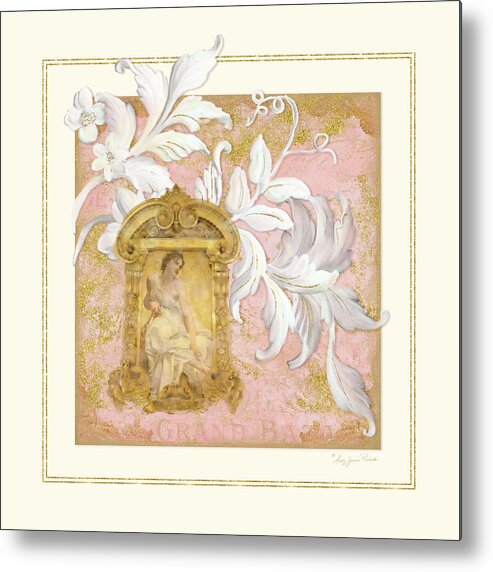 Rococo Metal Print featuring the painting Gilded Age I - Baroque Rococo Palace Ceiling Inspired by Audrey Jeanne Roberts