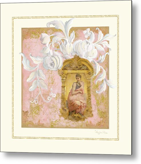 Rococo Metal Print featuring the painting Gilded Age II - Baroque Rococo Palace Ceiling Inspired by Audrey Jeanne Roberts