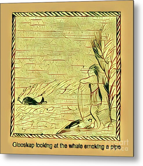 Leland Metal Print featuring the digital art Glooscap Watching the Smoking Whale by Art MacKay