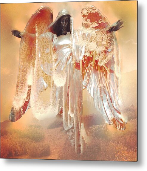 Angel Metal Print featuring the digital art The Weight of Glory by Kevyn Bashore