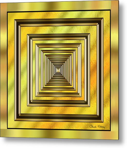 Gold Design 19 Metal Print featuring the digital art Gold Design 19 by Chuck Staley
