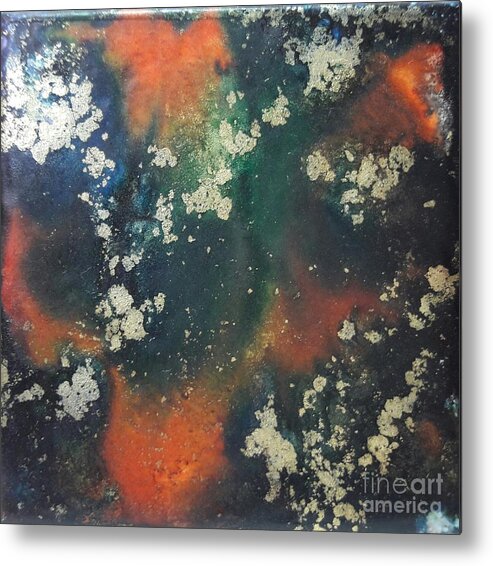 Alcohol Metal Print featuring the painting Gold Flecked by Terri Mills