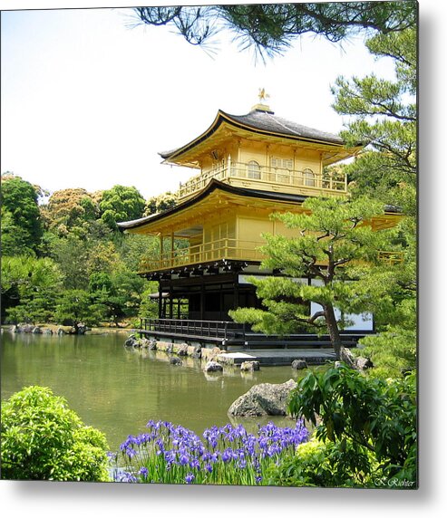 Japanese Metal Print featuring the photograph Golden Pavilion by Keiko Richter