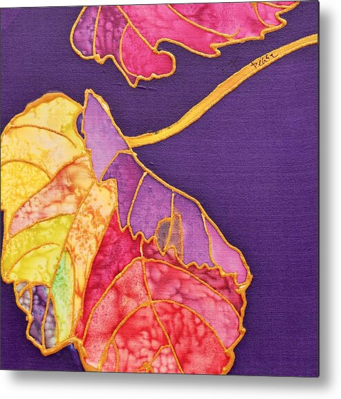  Metal Print featuring the painting Grape Leaves by Barbara Pease