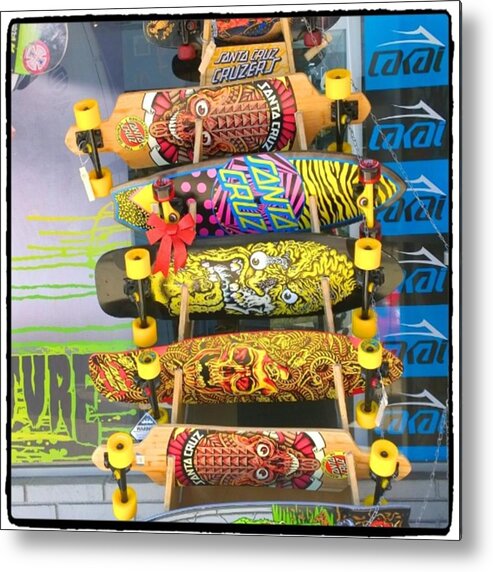 Santacruz Metal Print featuring the photograph Great Art On These Skateboards! by Shari Warren