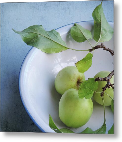 Apples Metal Print featuring the photograph Green Apples by Sally Banfill