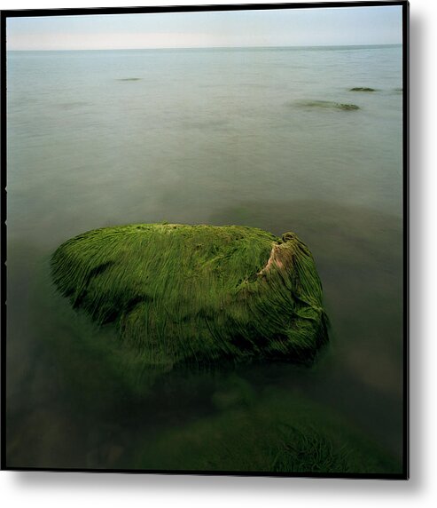 Landscape Lake Green Water Color Metal Print featuring the photograph Green Rock by Ty Lee