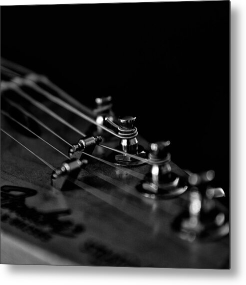 Music Metal Print featuring the photograph Guitar Close Up 1 by Stelios Kleanthous