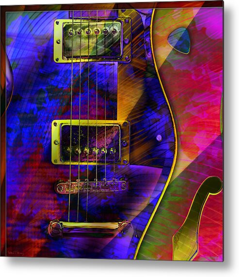 Guitars Metal Print featuring the digital art Guitars by Barbara Berney