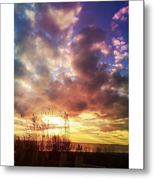 Iphone6 Metal Print featuring the photograph Gulf Coast Sunset #clouds #sunset by Joan McCool
