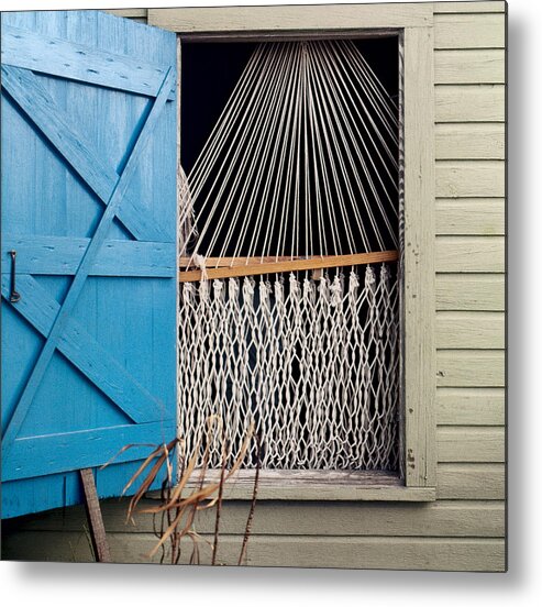 Window Metal Print featuring the photograph Hammock in Key West Window by Brent L Ander