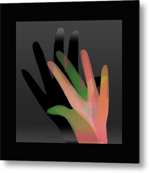 Friendship Metal Print featuring the digital art Hands in Pair by Asok Mukhopadhyay