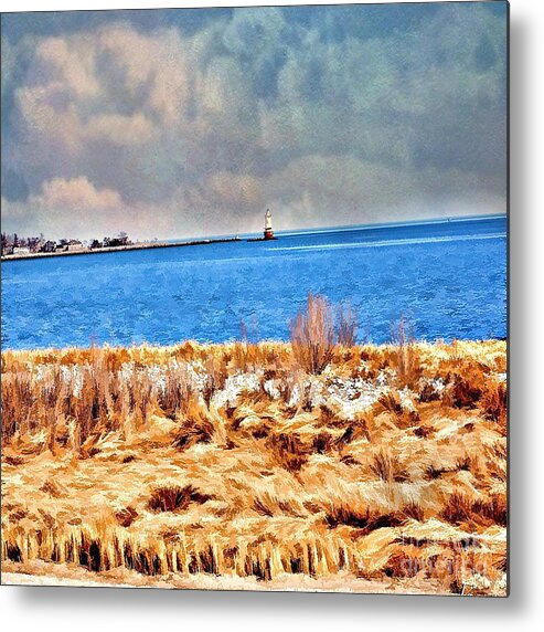Lighthouse Metal Print featuring the photograph Harbor of Tranquility by Judy Palkimas