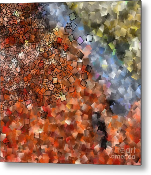 Abstract Metal Print featuring the photograph Harvest - Abstract Tiles No15.817 by Jason Freedman