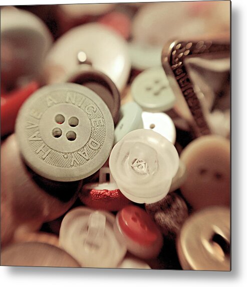 Buttons Metal Print featuring the photograph Have A Nice Day by Trish Mistric