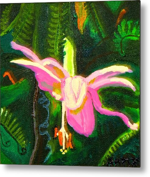 Hawaii Metal Print featuring the painting Hawaiian Wildflower by Angela Annas