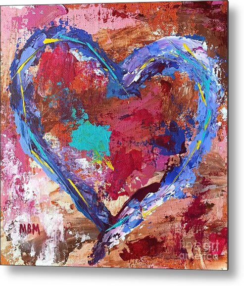 Heart Metal Print featuring the painting Heart no. 5 by Mary Mirabal