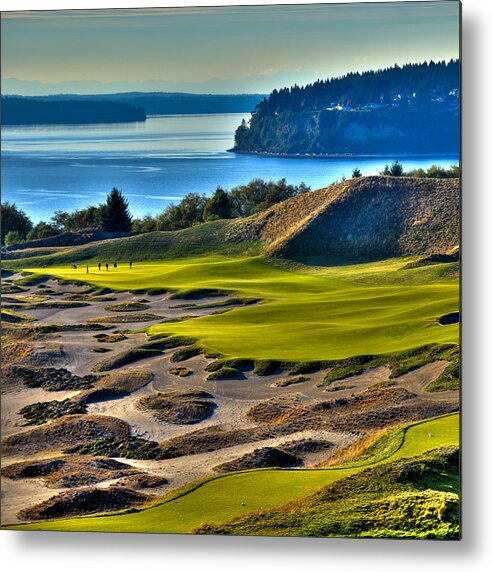 Hole #14 - Cape Fear - At Chambers Bay Metal Print featuring the photograph Hole #14 - Cape Fear - at Chambers Bay by David Patterson