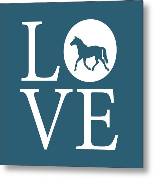 Horse Metal Print featuring the digital art Horse Love by Nancy Ingersoll