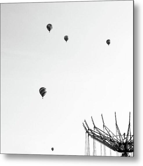 Hot Air Balloons Metal Print featuring the photograph Hot Air Balloons, Jamesville, New York by Brooke T Ryan