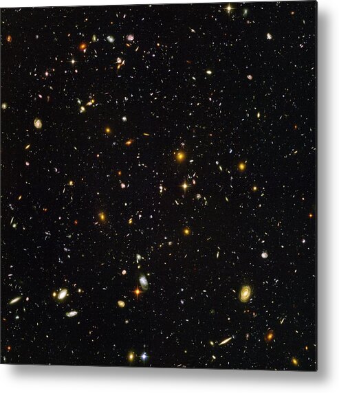 Astronomy Metal Print featuring the photograph Hubble Ultra Deep Field Galaxies by Nasaesastscis.beckwith, Hudf Team